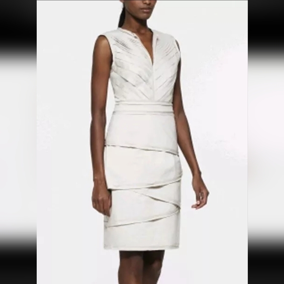 BCBG Dresses & Skirts - $258 BCBG VAPOR (SLP6M012) TIERED SLEEVELESS COTTON DRESS NWT 8